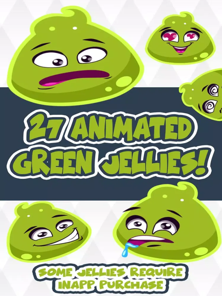 ภาพหน้าจอของ Green Jelly Cute Sticker Pack for Messaging iPad 