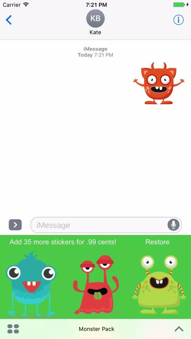 Monsters Sticker Pack Ekran Görüntüleri