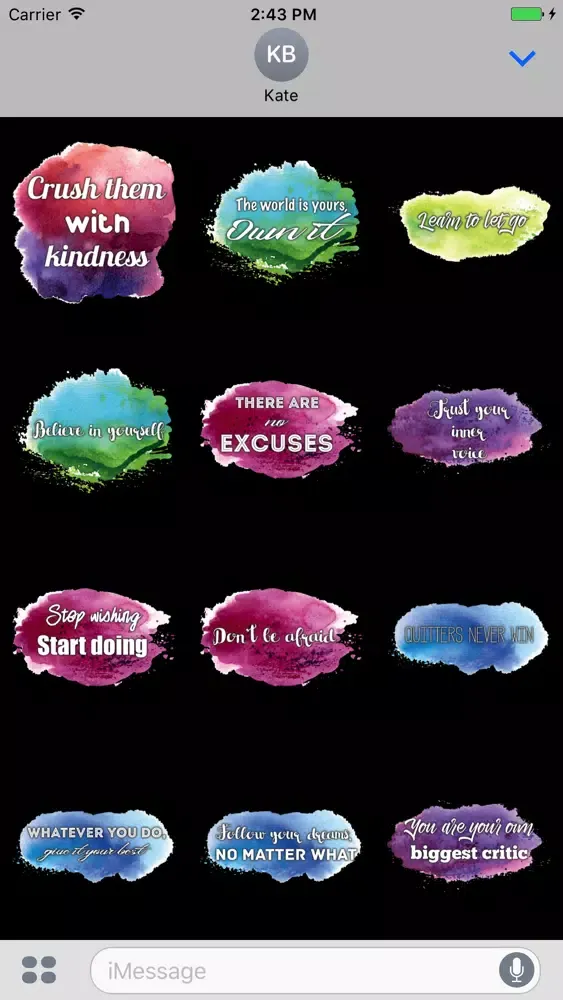 Capturas de tela do Motivational Watermark Cards