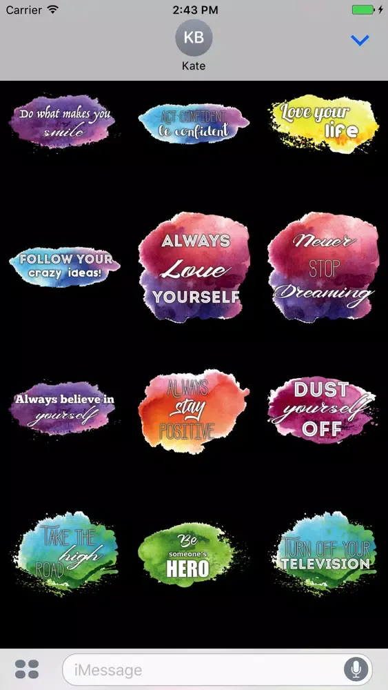 Capturas de tela do Motivational Watermark Cards