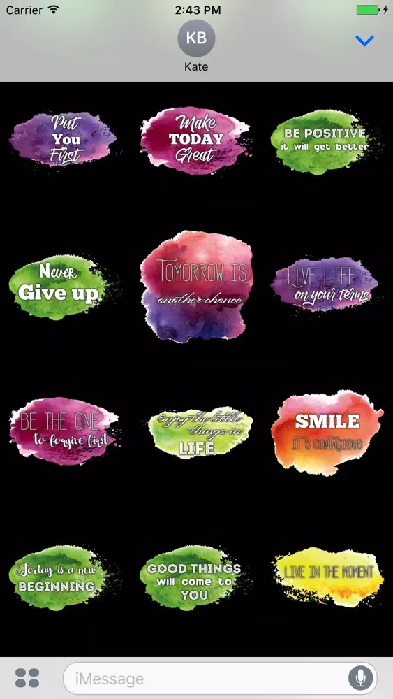 Capturas de tela do Motivational Watermark Cards