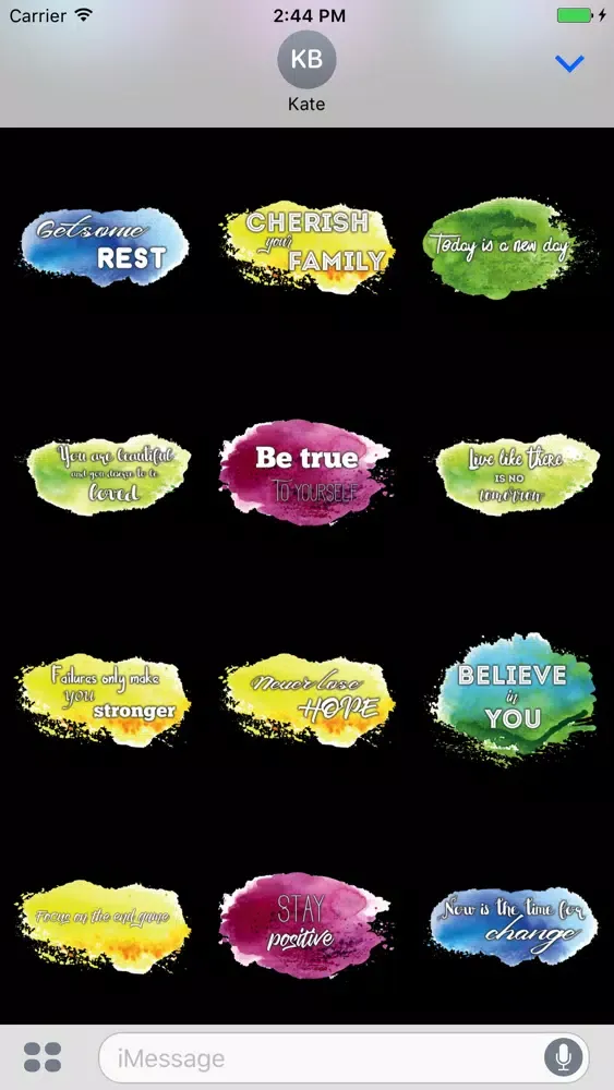 Capturas de tela do Motivational Watermark Cards