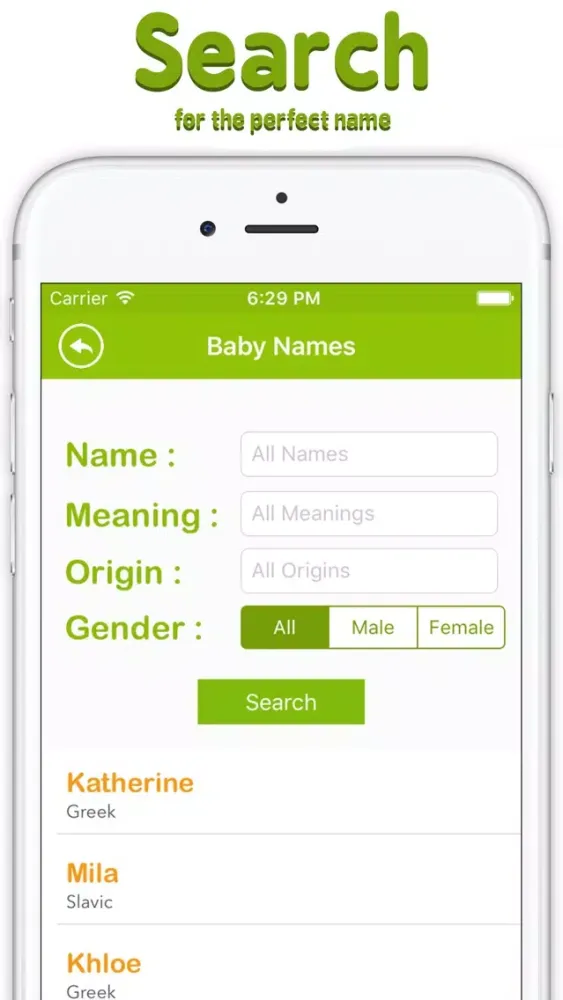 Baby Names Catalog +45000 name Screenshots