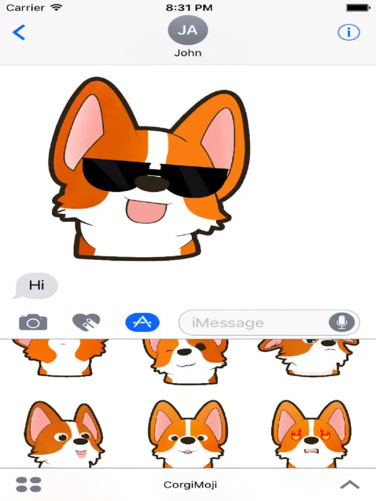 CorgiEmoji - Corgi Lovers Stickers for iMessages iPad  Ekran Görüntüleri