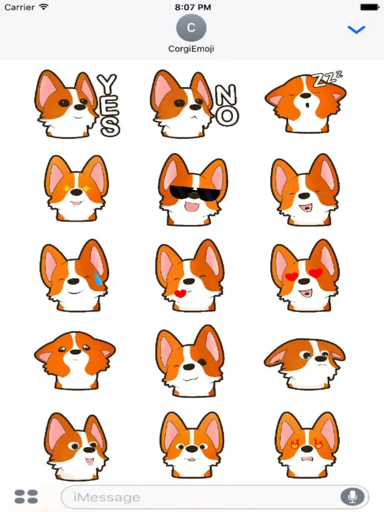 CorgiEmoji - Corgi Lovers Stickers for iMessages iPad  Ekran Görüntüleri