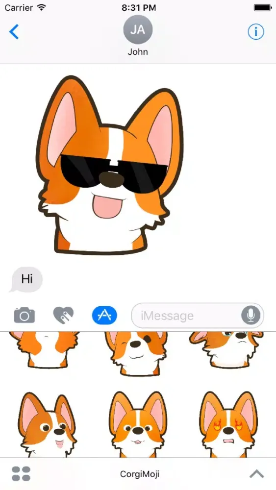 CorgiEmoji - Corgi Lovers Stickers for iMessages Ekran Görüntüleri