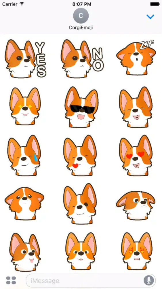 CorgiEmoji - Corgi Lovers Stickers for iMessages Ekran Görüntüleri