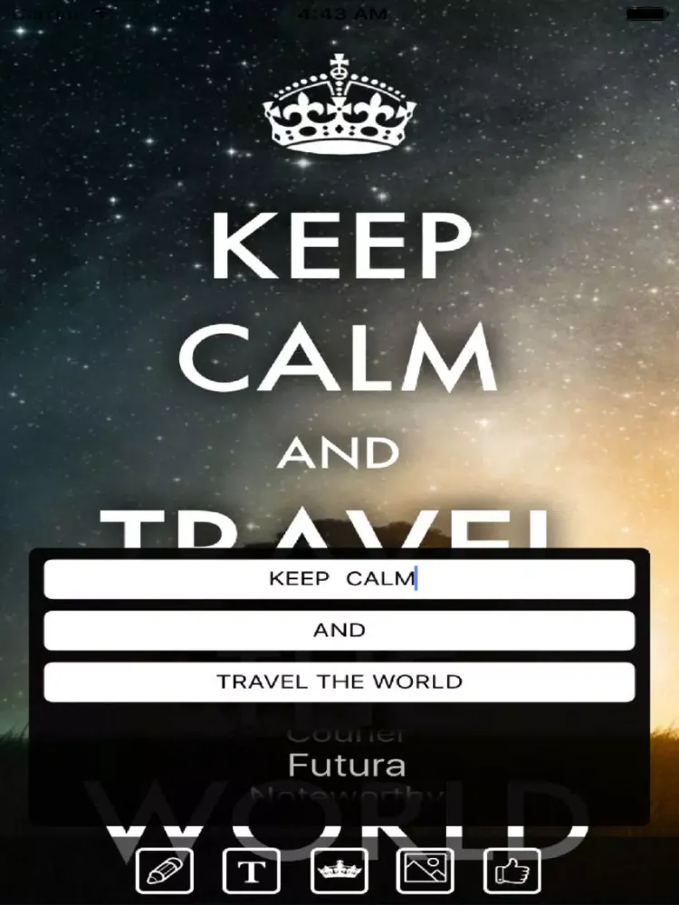 Keep Calm Maker - Wallpaper Creator iPad  スクリーンショット