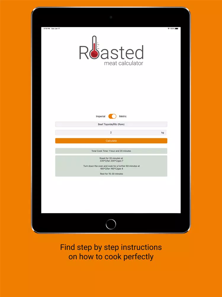 صور Roasted Meat Calculator iPad 