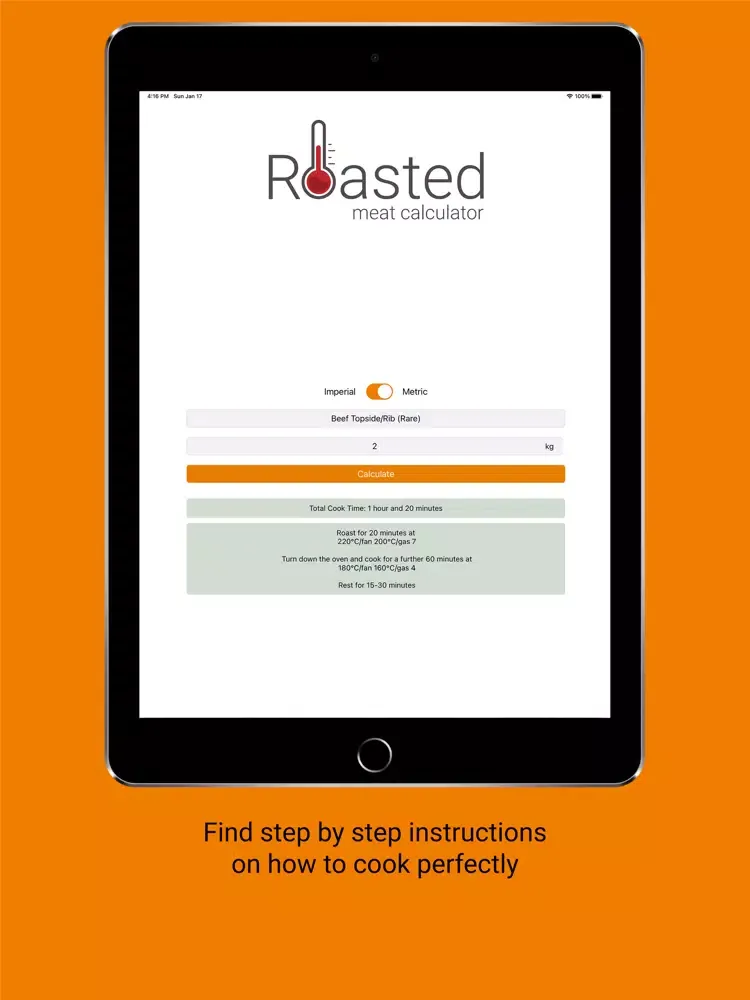 Roasted Meat Calculator iPad  スクリーンショット