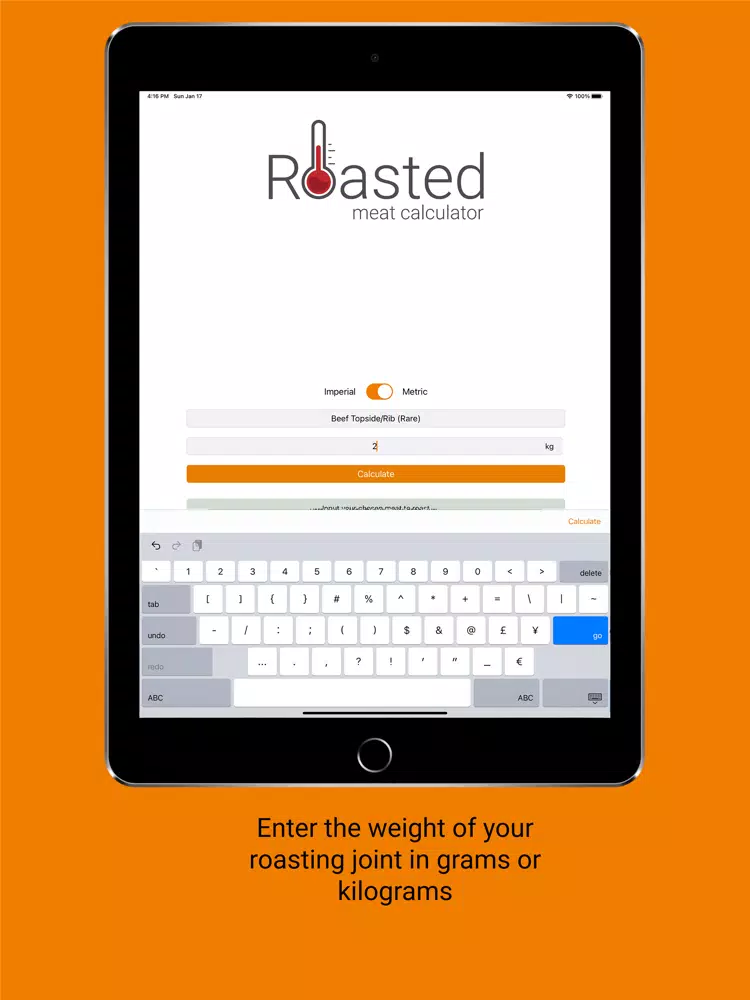 صور Roasted Meat Calculator iPad 