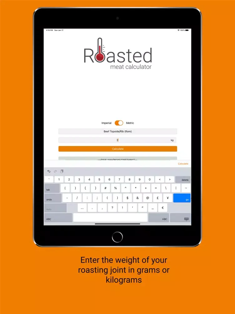 Roasted Meat Calculator iPad  スクリーンショット