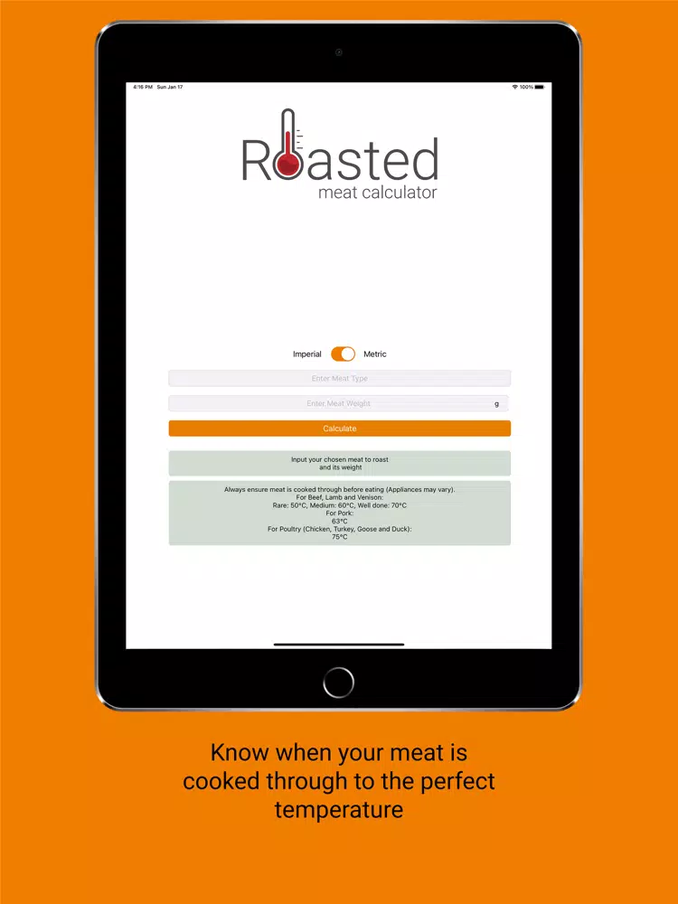 صور Roasted Meat Calculator iPad 