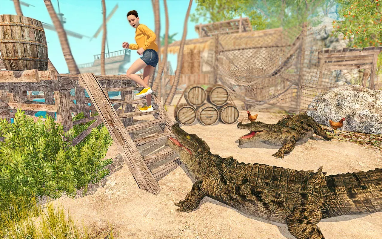 Wild Crocodile Attack Games Screenshots