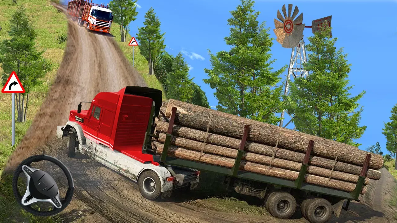 Offroad Logging Truck Games 3D Ekran Görüntüleri
