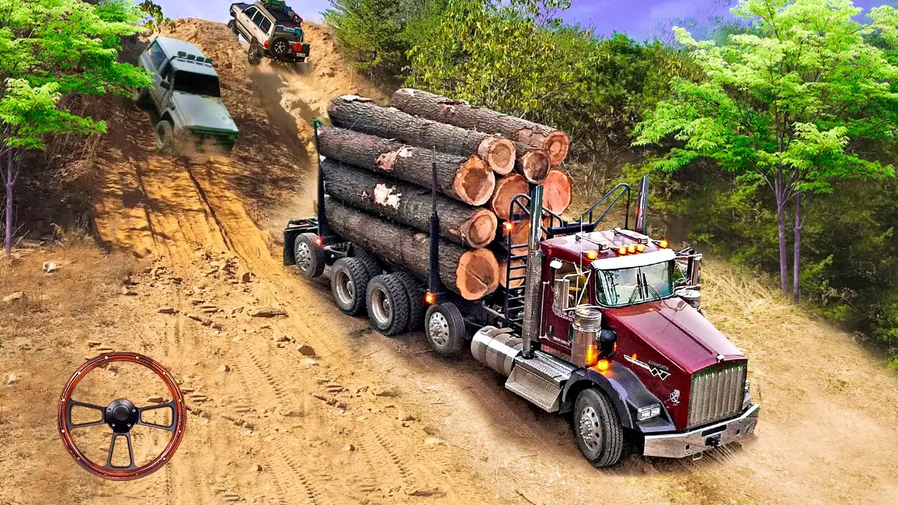 Offroad Logging Truck Games 3D Ekran Görüntüleri
