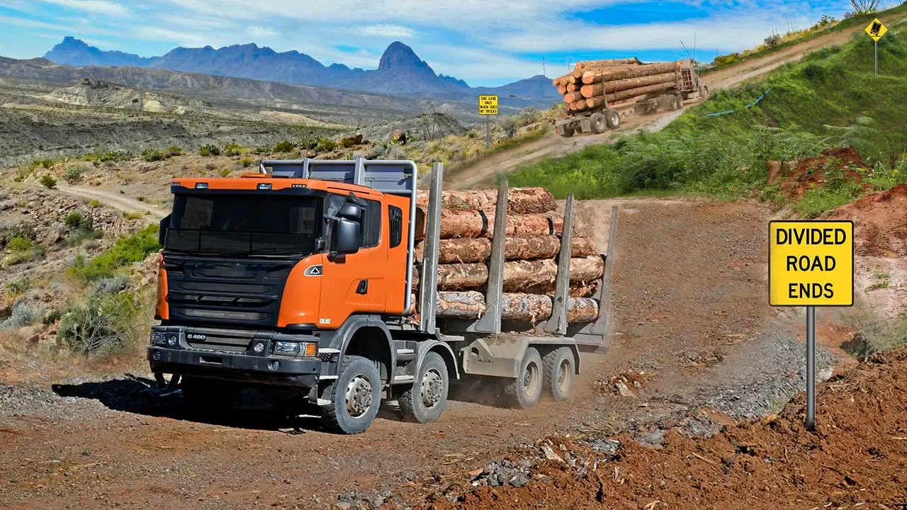 Offroad Logging Truck Games 3D Ekran Görüntüleri