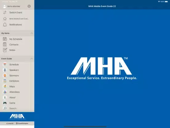 Business Summit MHA, Navigator iPad 应用截图