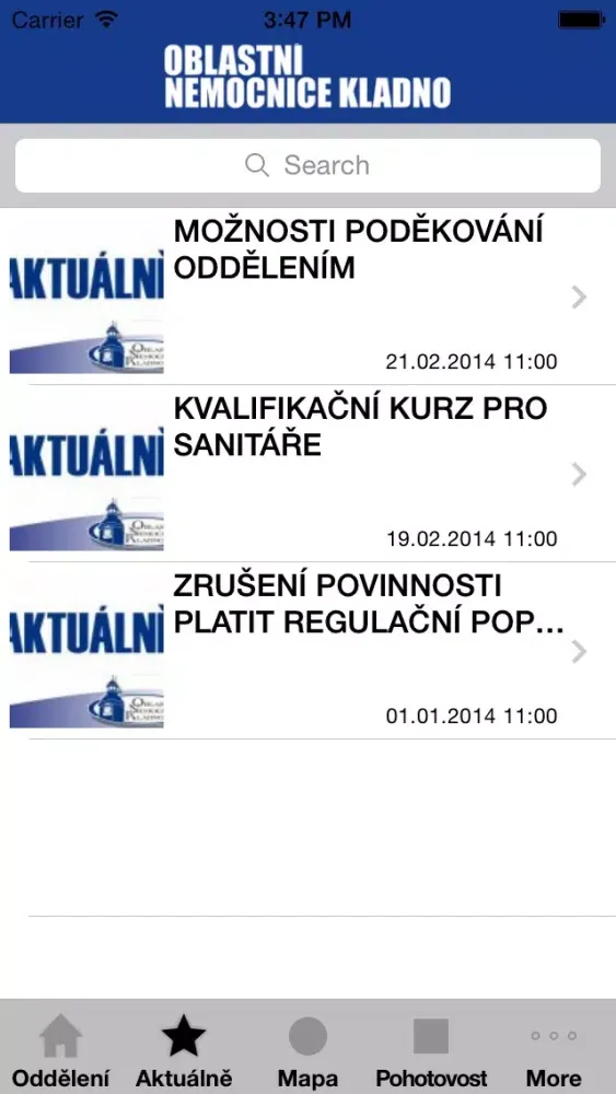 Oblastní Nemocnice Kladno, a.s. Screenshots