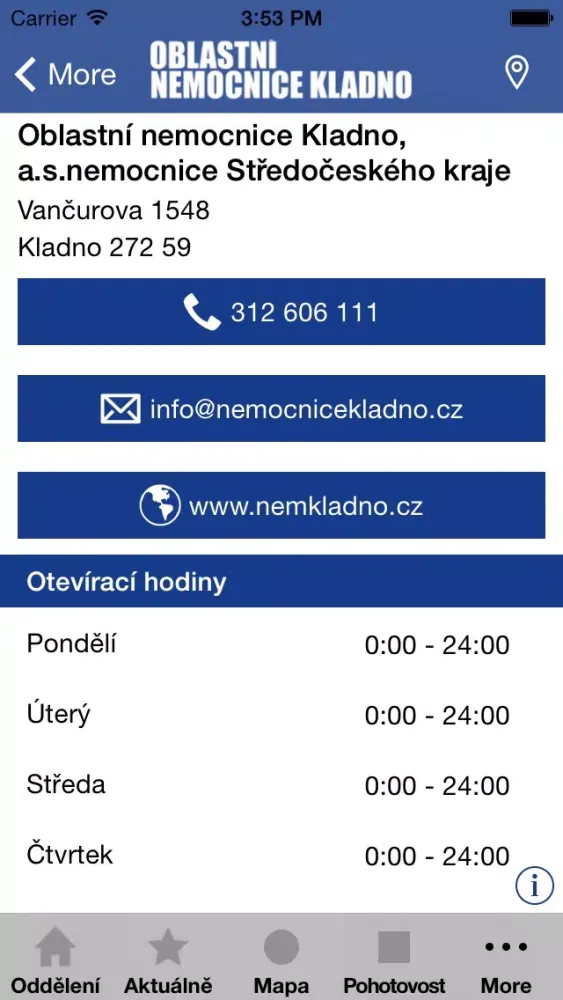 Oblastní Nemocnice Kladno, a.s. Screenshots