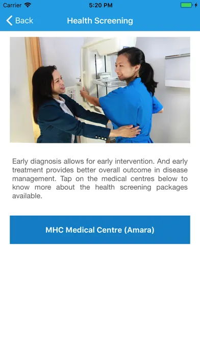 ภาพหน้าจอของ MHC Clinic Network Locator