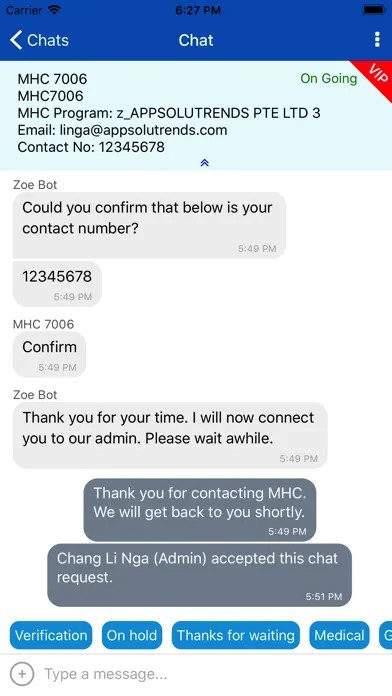MHCChat应用截图