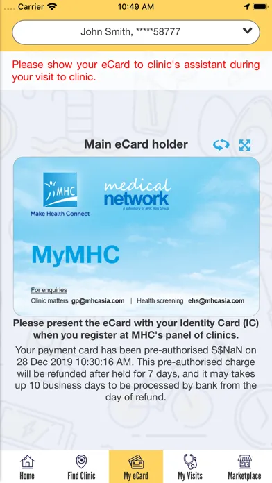 MyMHC Screenshots