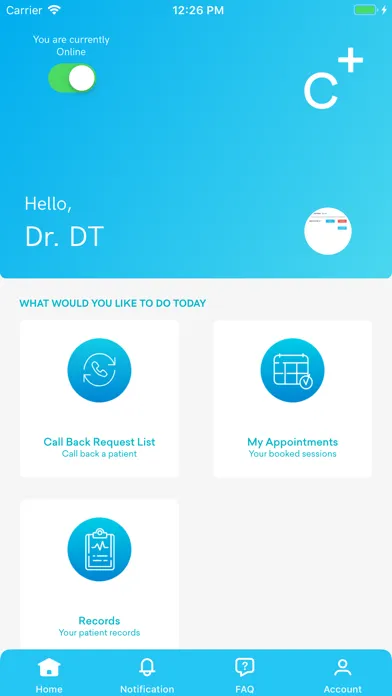 Tangkapan layar CarePlus Doctor