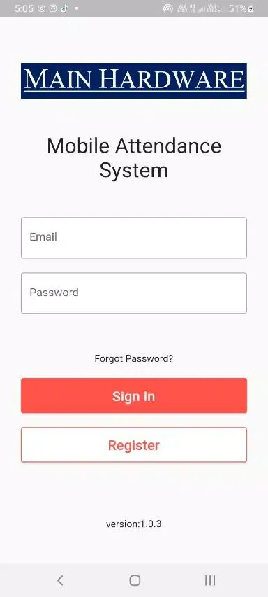 MHI Mobile Attendance Screenshots