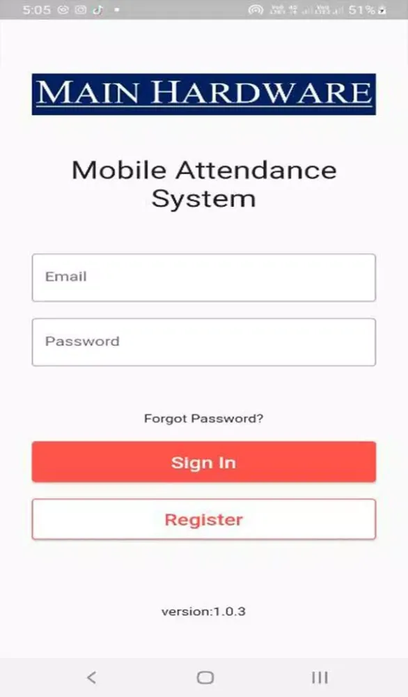 MHI Mobile Attendance Screenshots