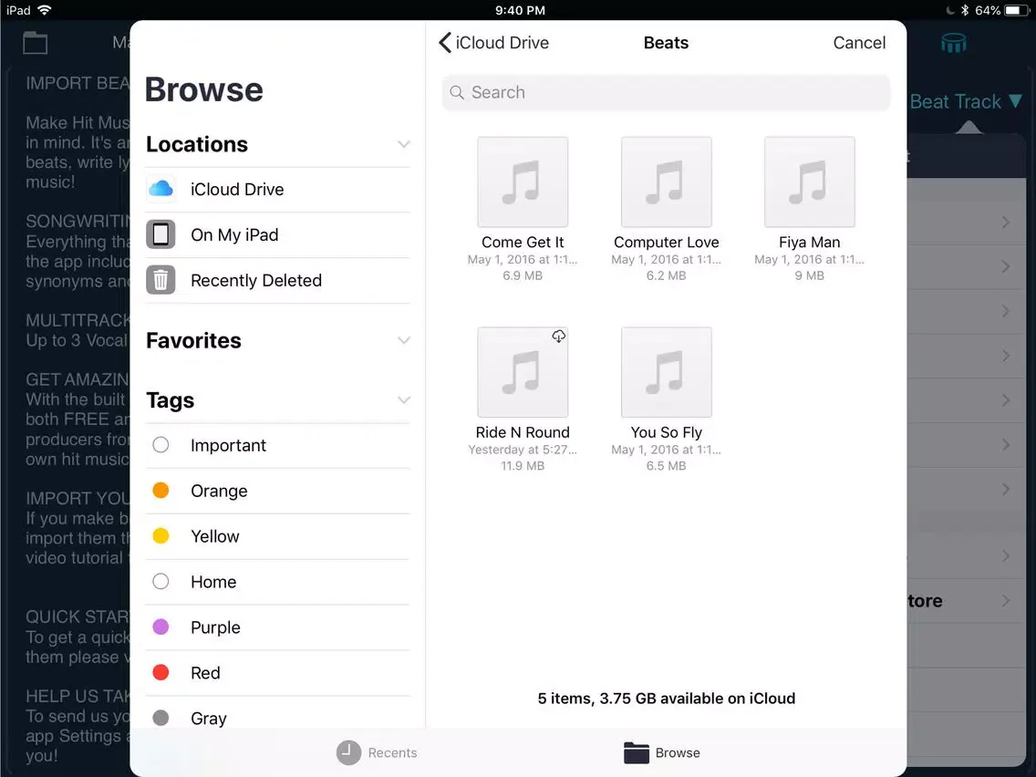 ภาพหน้าจอของ Make Hit Music Hip Hop Studio iPad 