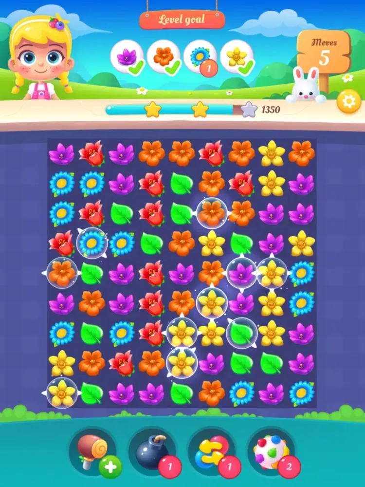 Blossom Swipe Mania iPad  Screenshots