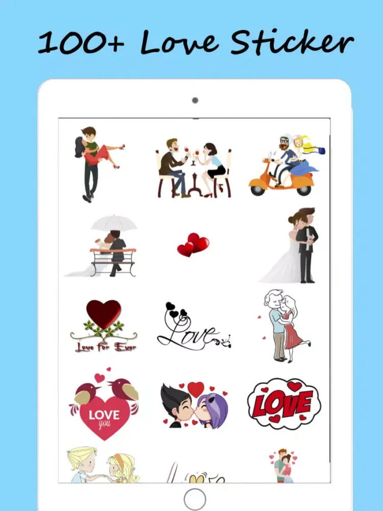 Love Sticker For iMessanger iPad  سکرین شاٹس