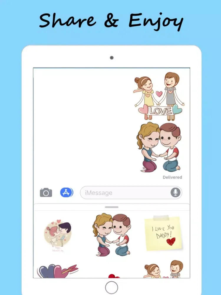 Love Sticker For iMessanger iPad  سکرین شاٹس