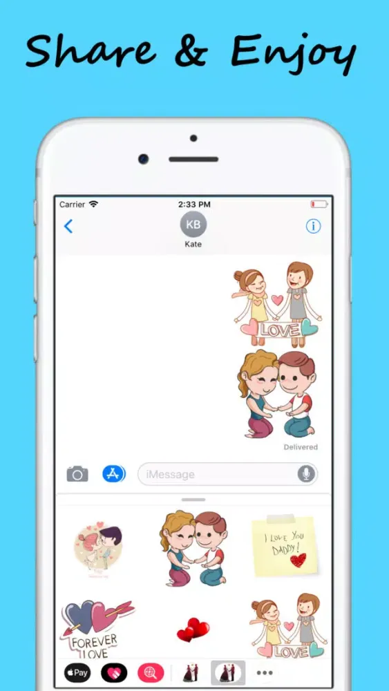 Love Sticker For iMessanger سکرین شاٹس