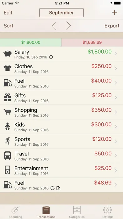 Spending Tracker应用截图