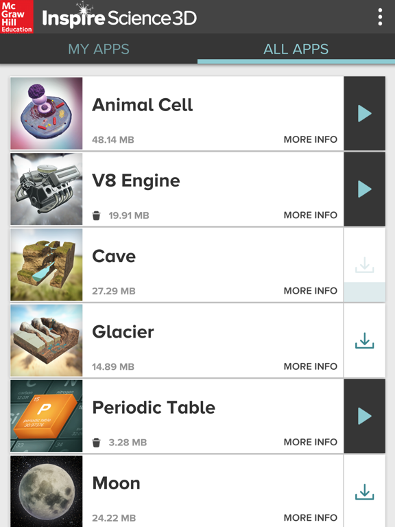 Inspire Science 3D iPad  Screenshots