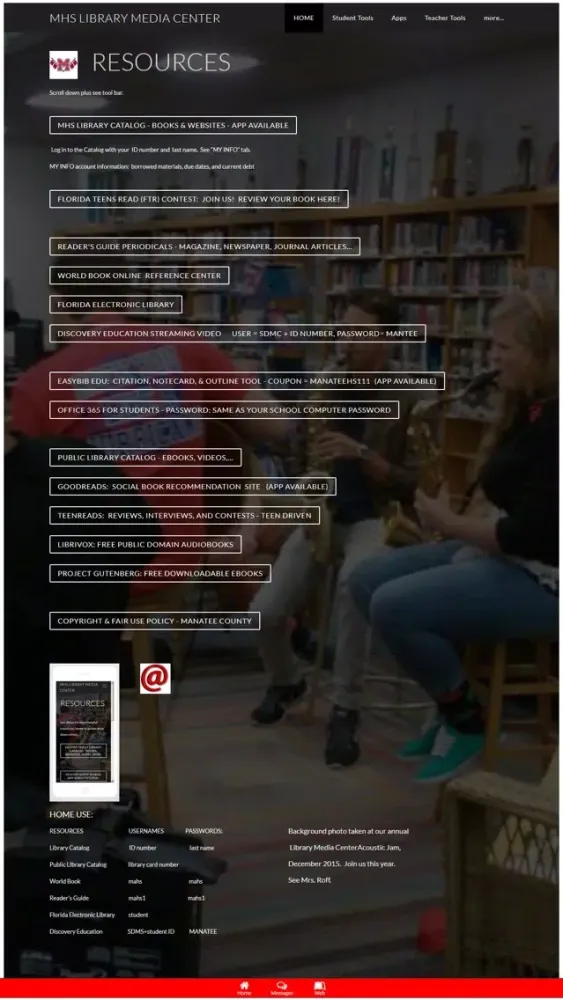 تصاویر MHS Library Media Center