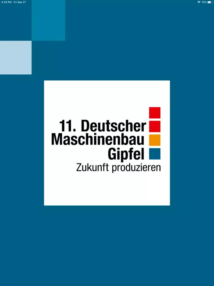 Tangkapan skrin Deutscher Maschinenbau-Gipfel iPad 