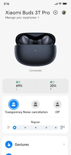 Tangkapan skrin Xiaomi Earbuds