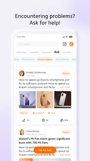 Capturas de pantalla de Xiaomi Community