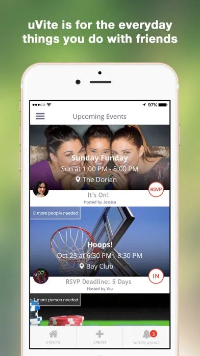 تصاویر uVite Group Activity Planner -Expiring Invitations