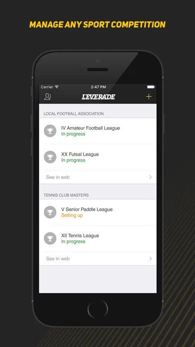 Bracket Maker & Tournament & League App - LEVERADE Screenshots