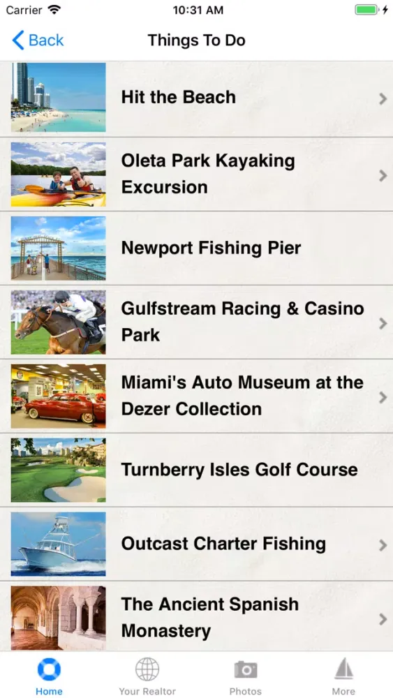 Captures d'écran de Sunny Isles Beach Guide