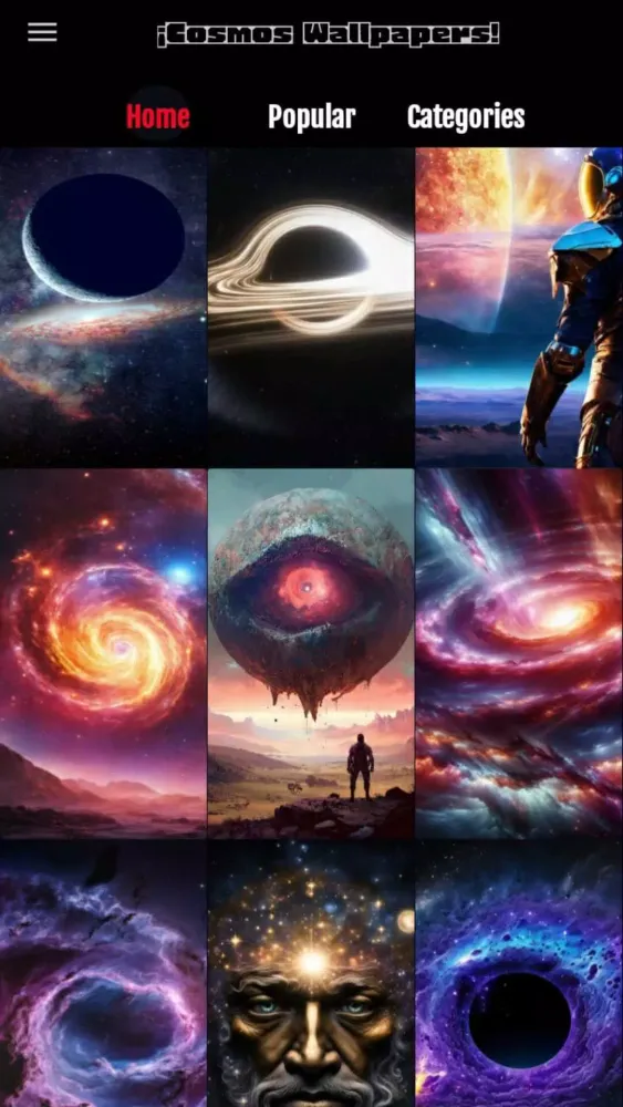Capturas de tela do Cosmos Wallpapers