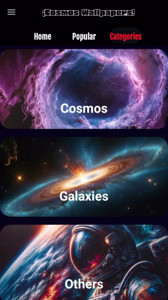 Capturas de tela do Cosmos Wallpapers