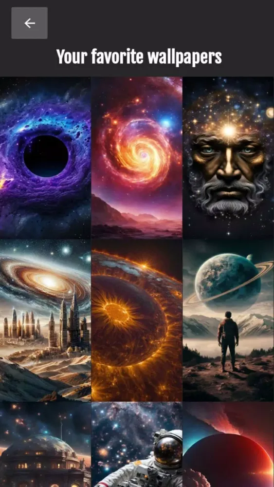 Capturas de tela do Cosmos Wallpapers