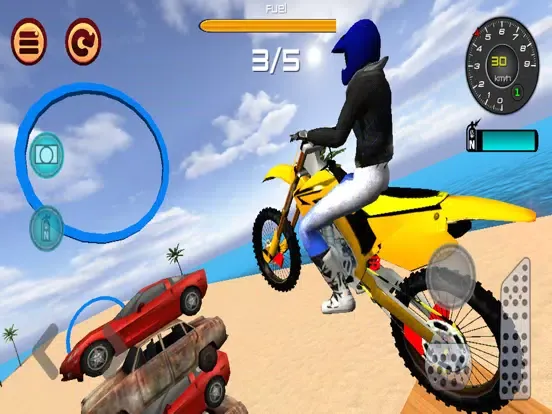 Capturas de pantalla de Motocross Beach Jumping 2 - Motorcycle Stunt & Trial Game iPad 