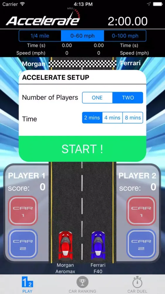 Tangkapan skrin Accelerate: The Game