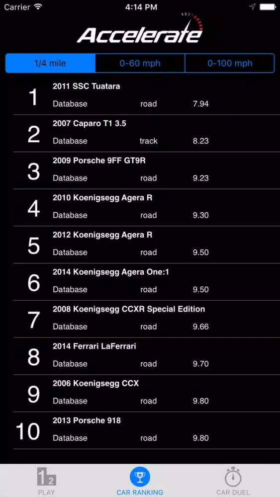 Tangkapan skrin Accelerate: The Game